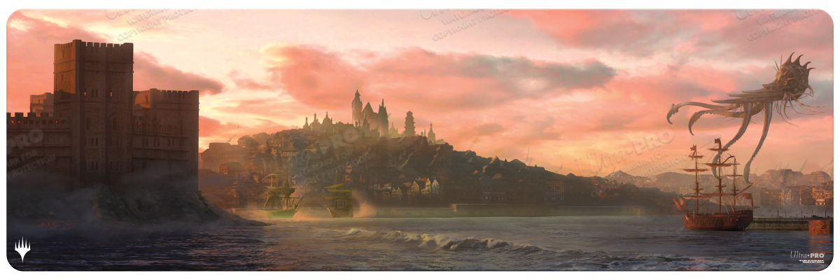 Commander Legends: Battle for Baldur's Gate Harbor with Nautiloid 8ft Table Playmat for Magic: The Gathering