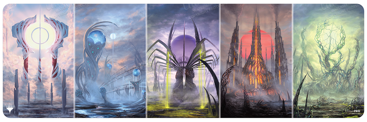 Phyrexia All Will Be One Phyrexian Basic Land Tableaux Table Playmat for Magic: The Gathering