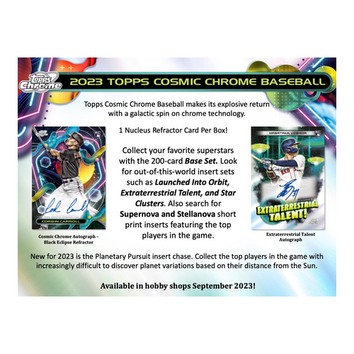 2023 Topps Cosmic Chrome Baseball Hobby Box