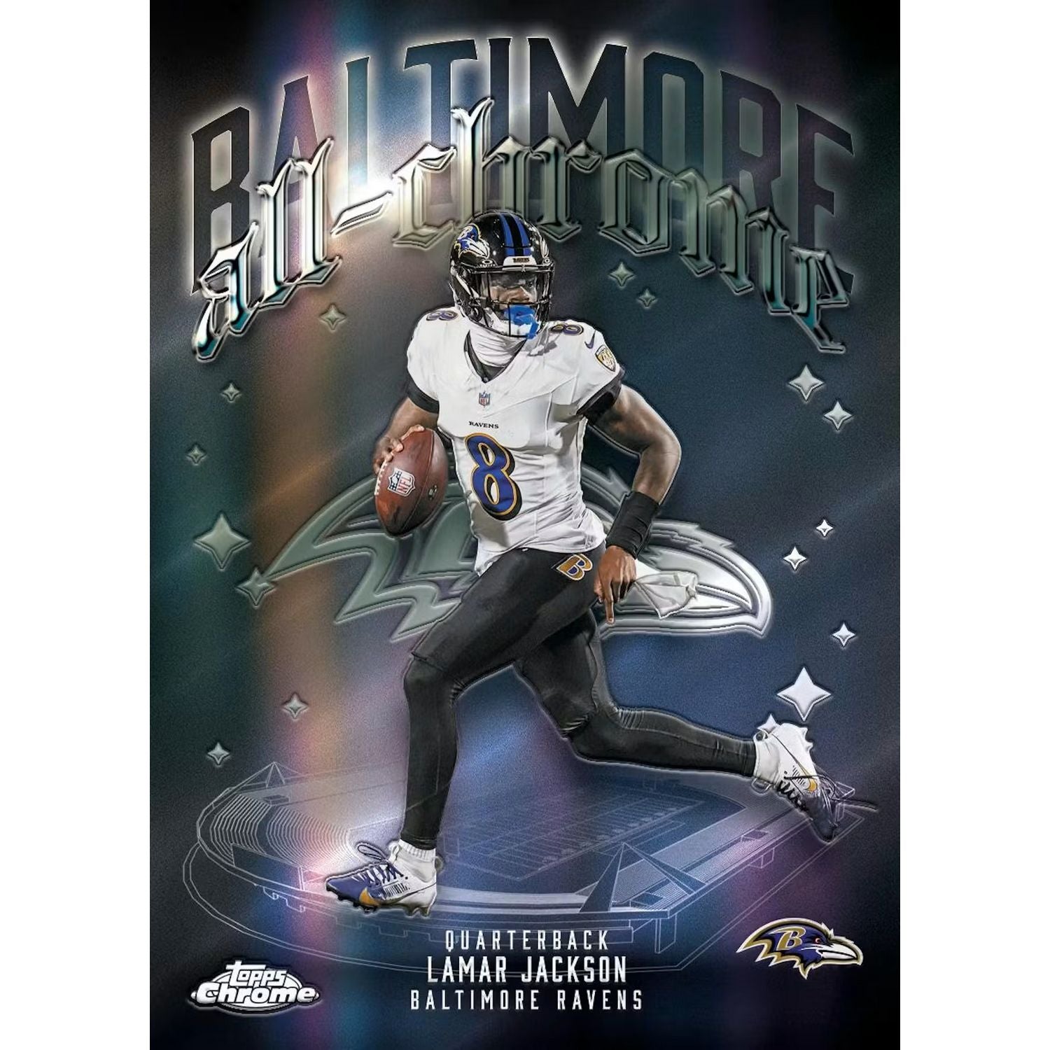 2025 Topps Chrome Football Mega Box