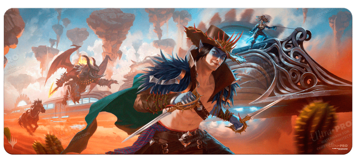 Outlaws of Thunder Junction Train Heist 6ft Table Playmat for Magic: The Gathering