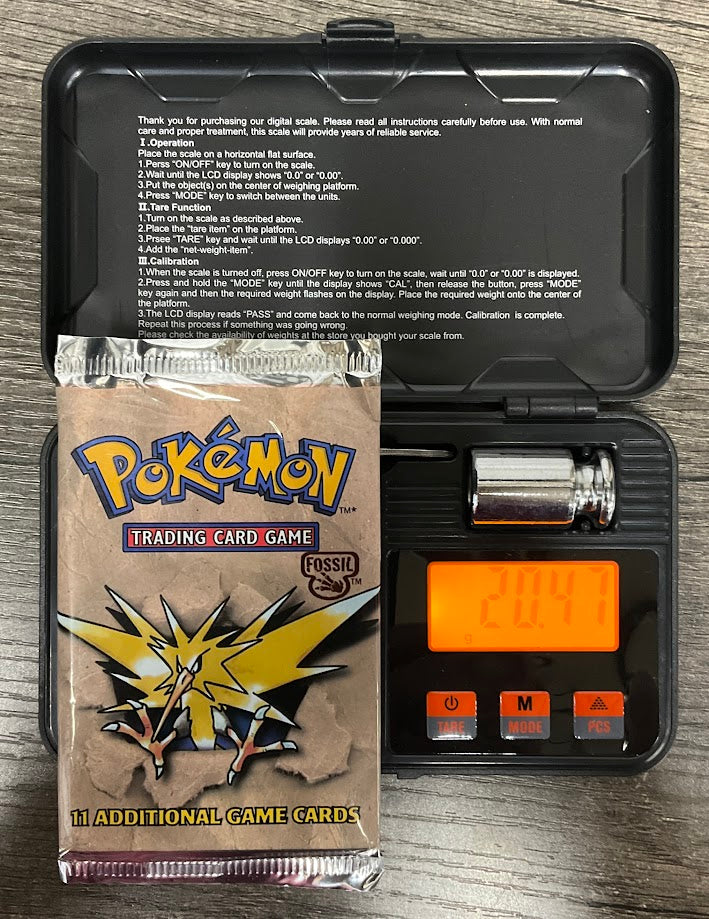 Pokemon Fossil Unlimited Zapdos Booster Pack 20.47G