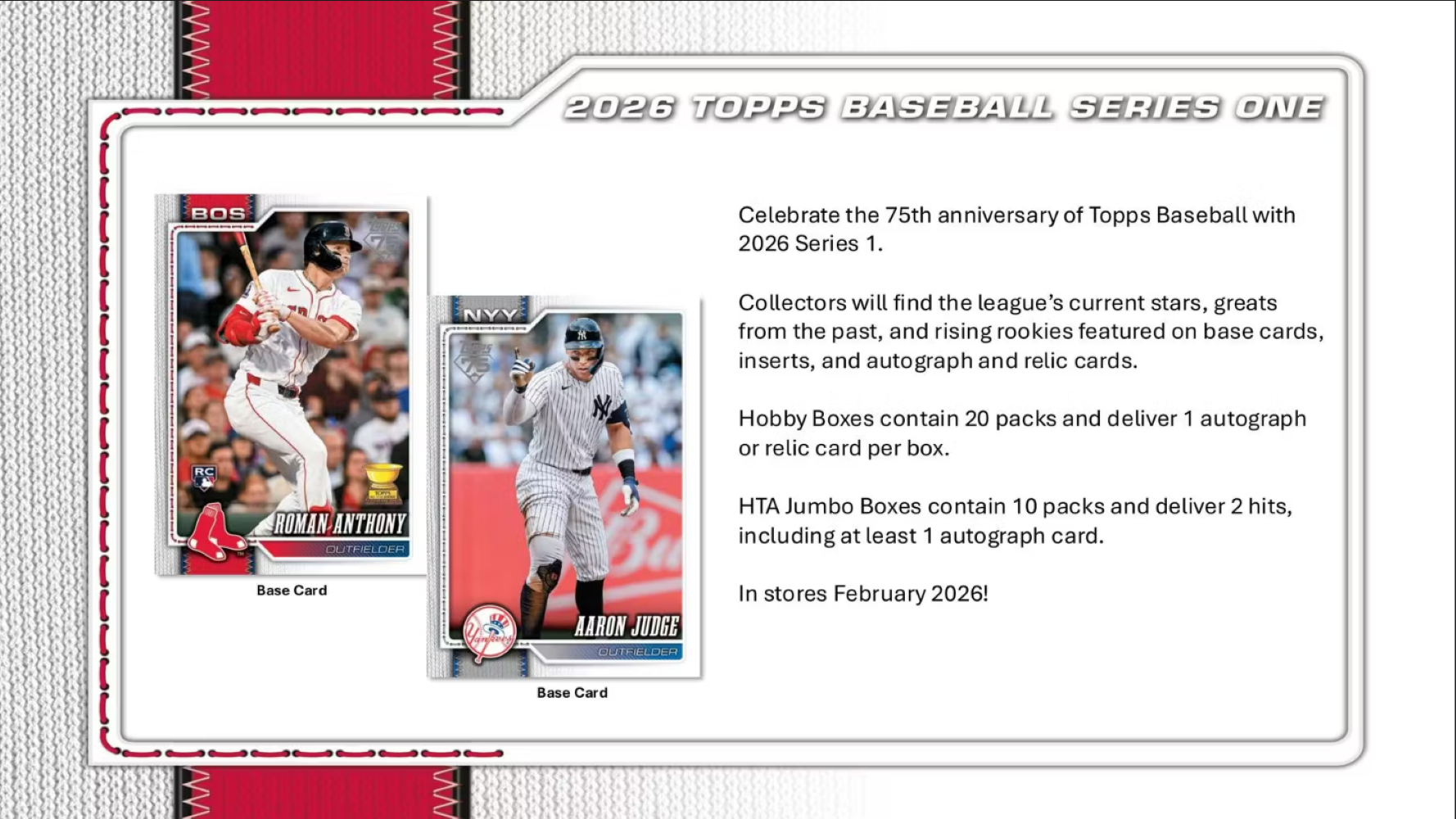 2026 Topps Series 1 Baseball Jumbo Box