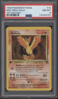 Moltres Pokemon Fossil Holo 1st Edition #12 PSA 8