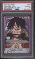 Monkey D Luffy One Piece Card Game Awakening of the New Era Alt Art #060 PSA 10