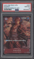 Shanks One Piece Card Game OP06 Alternate Art Japanese #007 PSA 10