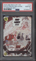 Gum Gum Fire Fist Pistol Red Hawk One Piece OP11 Alternate Art #114 PSA 10