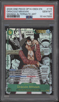 Dracule Mihawk One Piece Card Game OP14-EB04 Manga Alternate Art #119 PSA 10