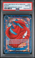 BUGGY 3RD ANNIVERSARY-GOLD 2026 ONE PIECE OP14-EB04-THE AZURE SEA'S SEVEN PSA GEM MT 10