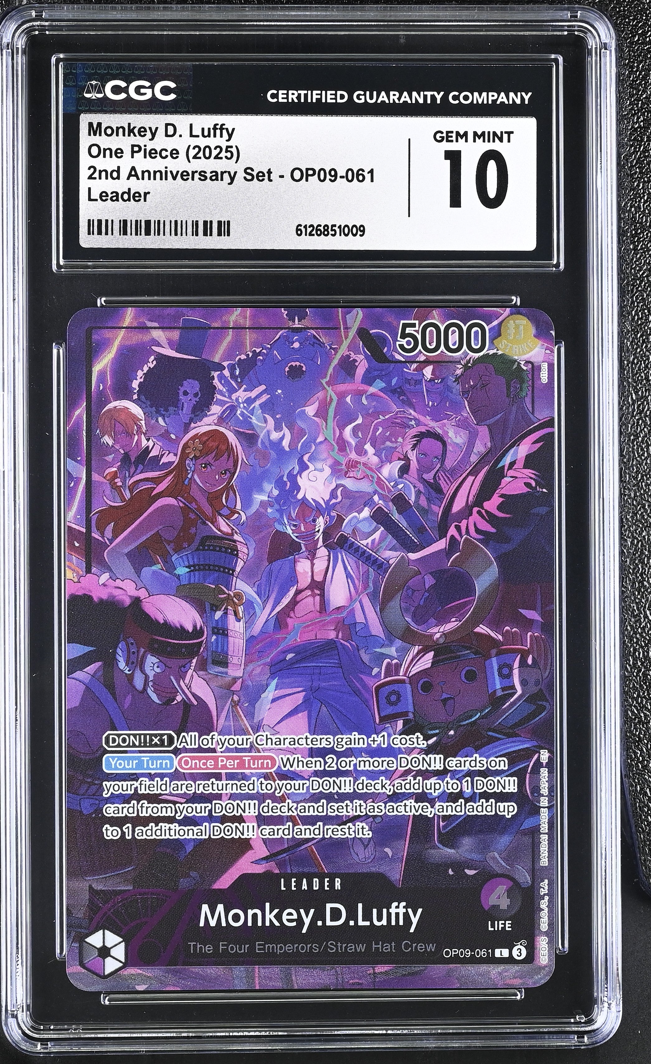 CGC GEM MINT 10 Monkey D. Luffy [2nd Anniversary Set] - 6126851009