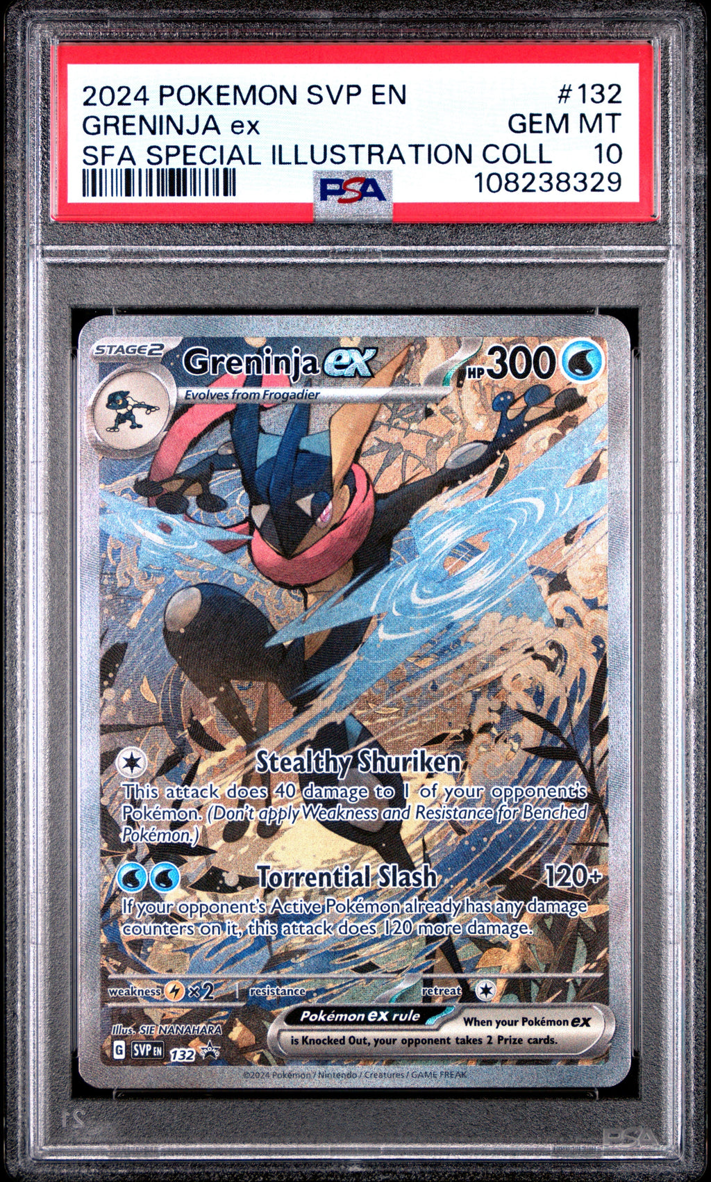 GRENINJA ex SFA SPECIAL ILLUSTRATION COLL 2024 POKEMON SVP EN-SV BLACK STAR PROMO PSA GEM MT 10