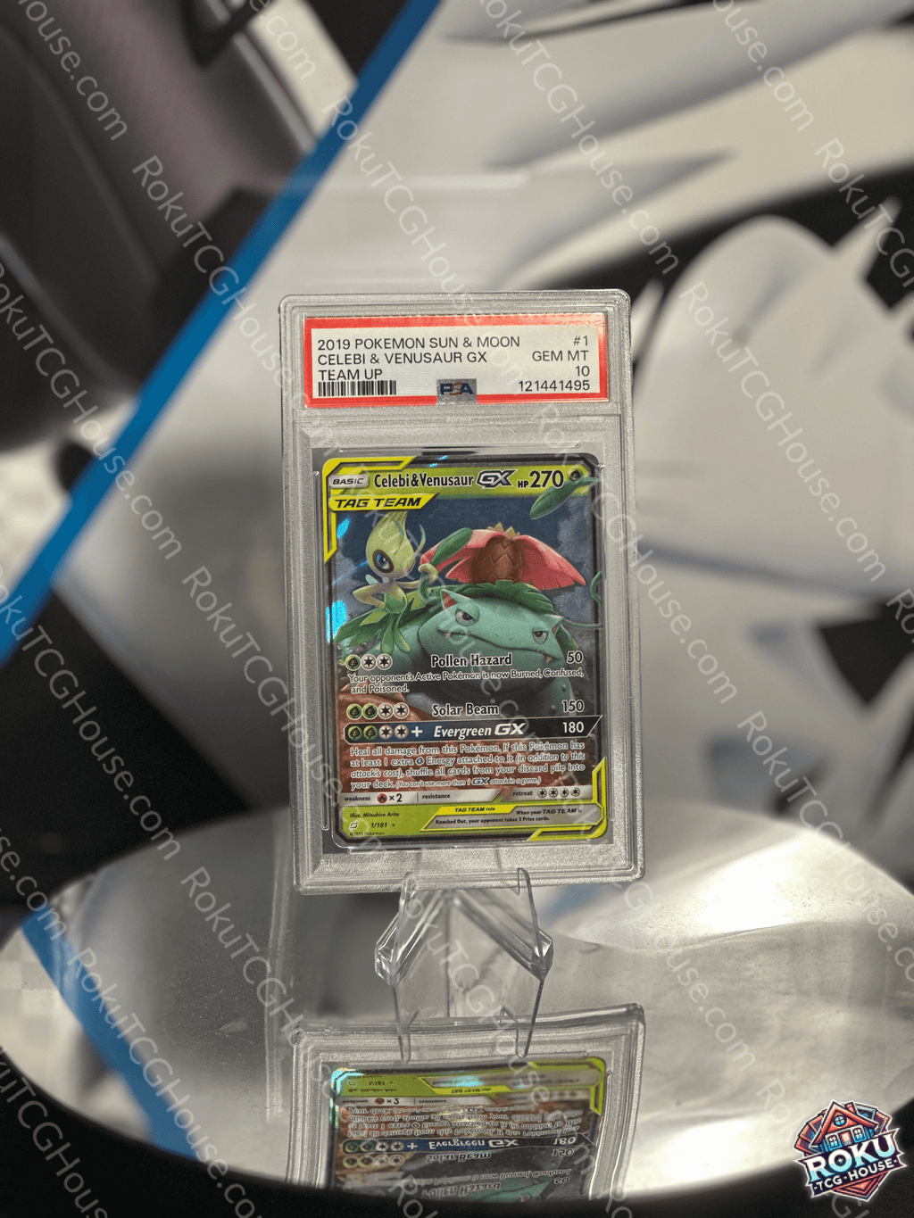 Celebi & Venusaur GX - Team Up - Pokemon Card (PSA 10)