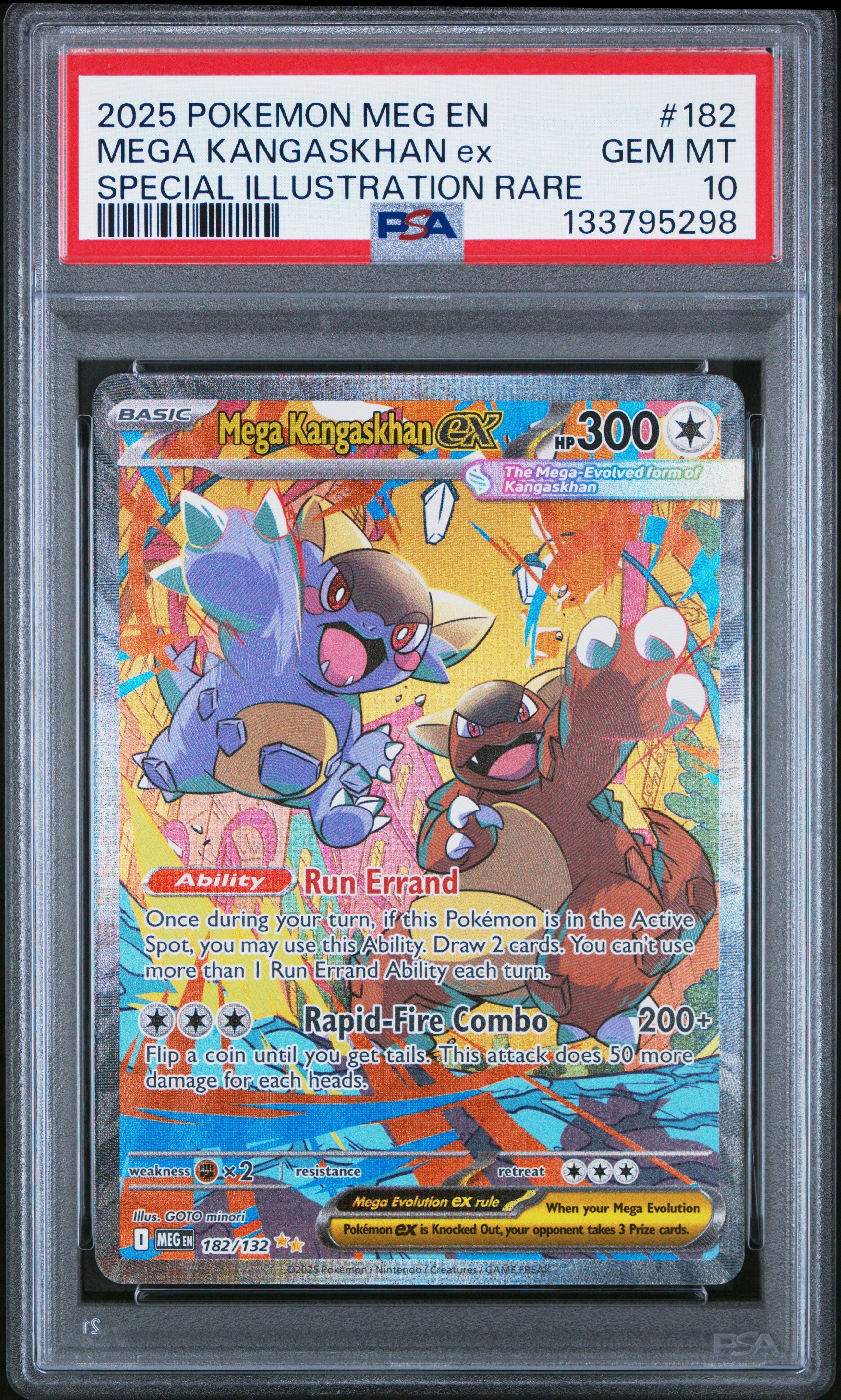 MEGA KANGASKHAN ex SPECIAL ILLUSTRATION RARE 2025 POKEMON MEG EN-MEGA EVOLUTION PSA GEM MT 10