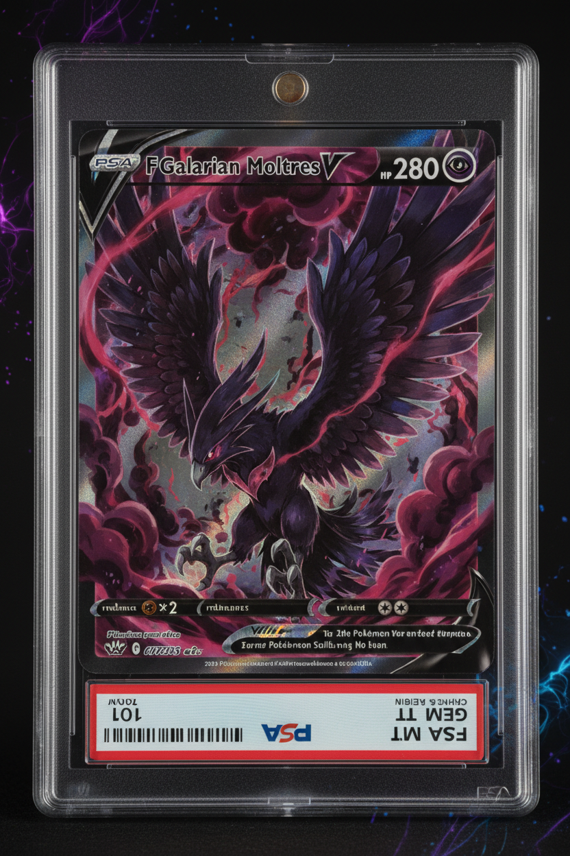 FA/GALARIAN MOLTRES V CHILLING REIGN 2021 POKEMON SWORD & SHIELD CHILLING REIGN PSA GEM MT 10