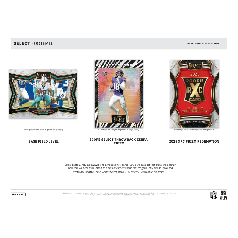 2024 Panini Select Football Hobby 12 Box Case