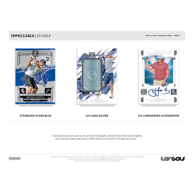 2024 Panini Impeccable LIV Golf Hobby 3 Box Case