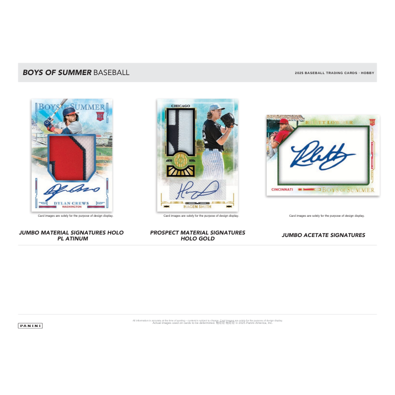 2025 Panini Boys of Summer Baseball Hobby 8 Box Case